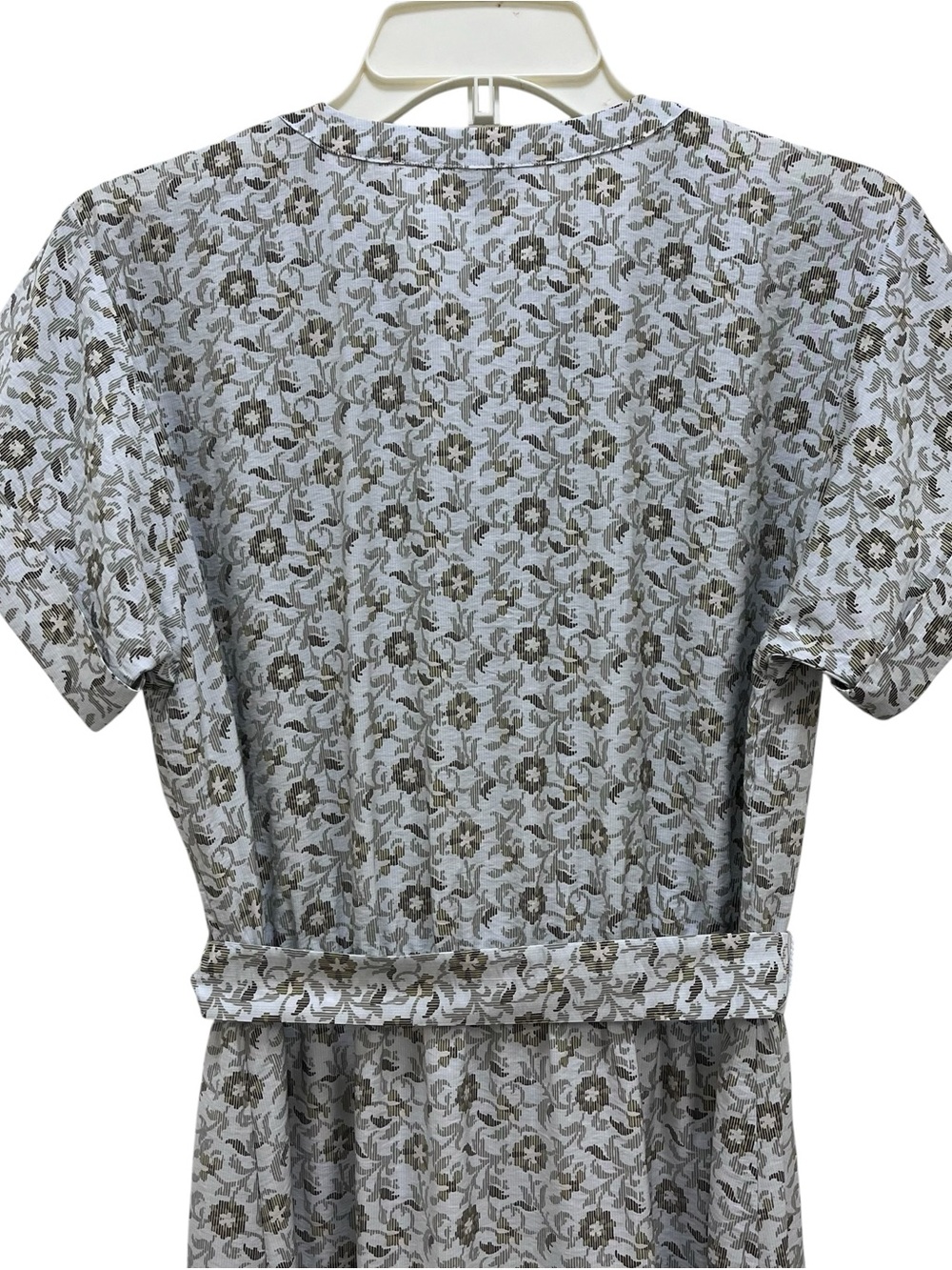 Loft Outlet Midi Shirt Dress with  Floral Olive print Size M - Picture 4 of 7